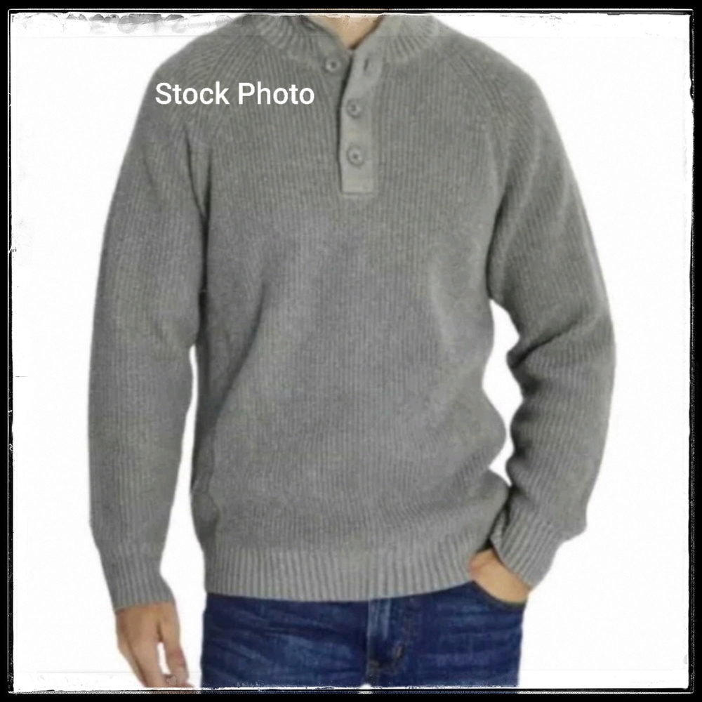 Eddie Bauer*Mens Grey Pullover Sweater - Picture 5 of 10
